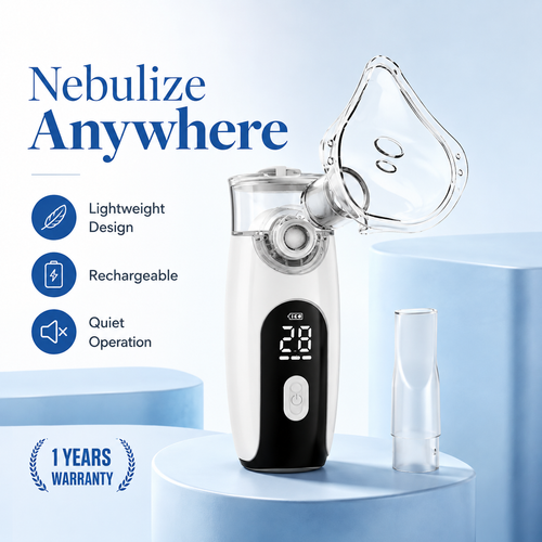 Portable Mesh Nebuliser – Compact, Quiet & Travel Friendly