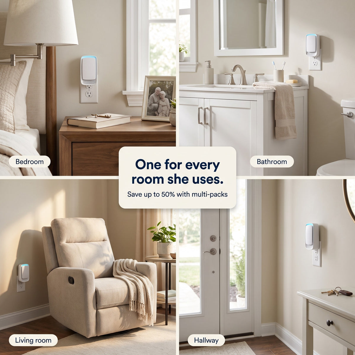 ClearSide Plug-In Air Ionizer for Smoke Smell (US Plug)
