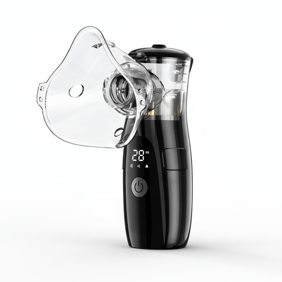 Portable handheld mesh nebulizer with digital display