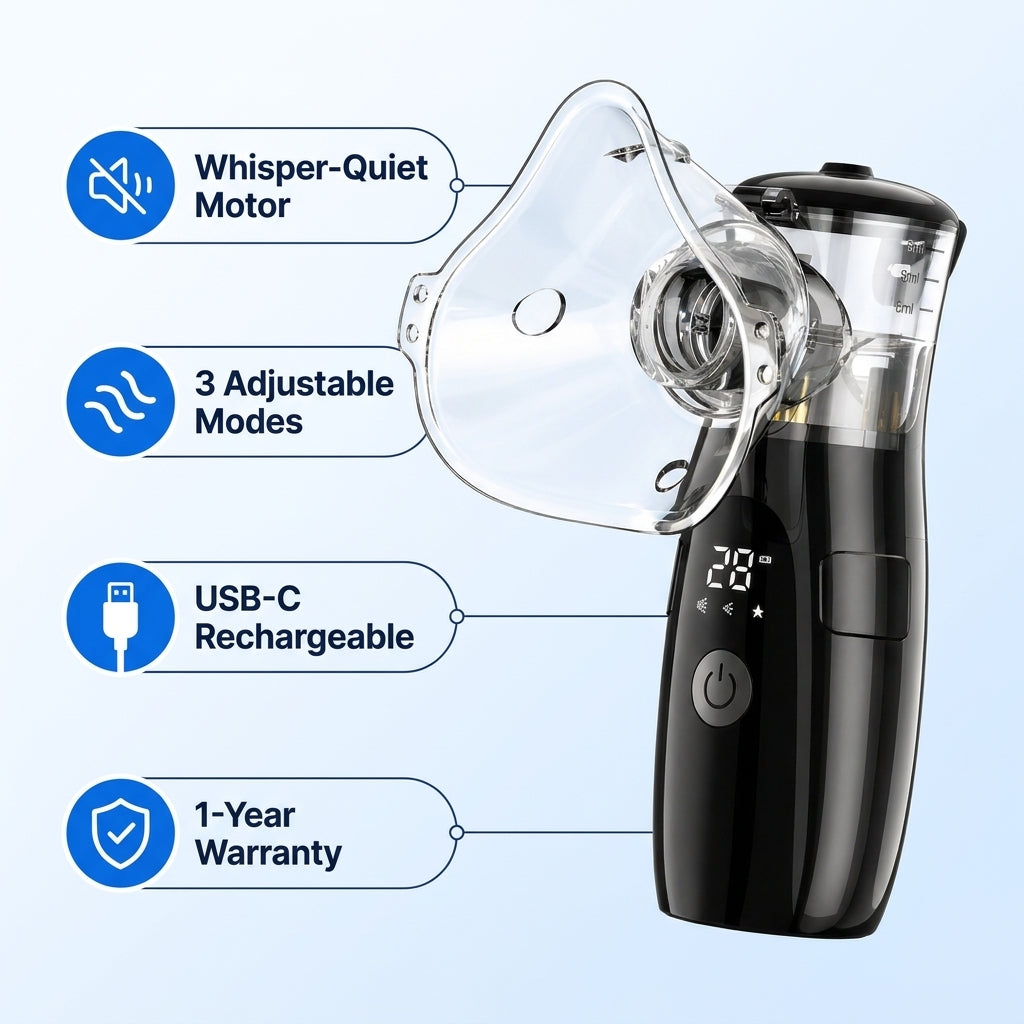 Portable Mesh Nebulizer – Compact, Quiet & Travel Friendly